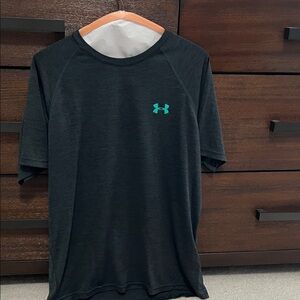 adidas Men's Black Tee with Green Logo